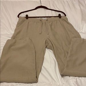 Khaki Linen Pants